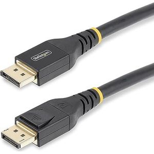StarTech.com Câble DisplayPort 1.4 Actif de 15m Certifié VESA - Câble DisplayPort DP8K avec HBR3/HDR10/MST/DSC 1.2/HDCP 2.2/8K60Hz/4K120Hz - Câble/Cordon DP 1.4 Mâle/Mâle (M/M) (DP14A-15M-DP-CABLE)