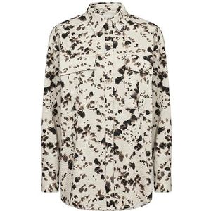 Part Two Niccapw Damesshirt, Neutrale luipaardprint, 42