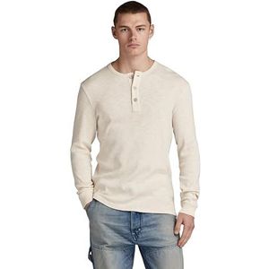 G-STAR RAW Henley Slim Tweeter T-shirt voor heren, Beige (Eggnog D23458-d263-g076)