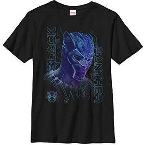 Marvel Ultra Panther T-shirt met korte mouwen voor jongens, zwart.