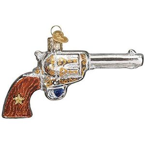 Old World Christmas Gun kerstboomversiering van mondgeblazen glas voor Western Revolver kerstboom