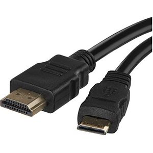 EMOS High Speed HDMI 2.0-kabel met ethernet 1,5 m 18 Gbit/s High Speed Kabel Ultra HD 4K 3D ARC Ondersteunt A-stekker naar Mini HDMI (type C) voor camera, grafische kaart of camcorder