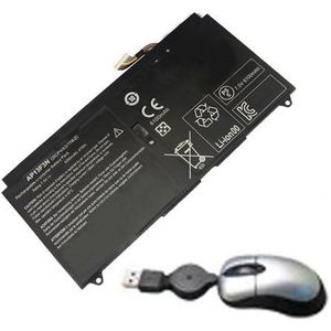 amsahr ACRAP13F3N-05 Ersatz Batterie für Acer AP13F3N, Aspire S7-391-6822, S7-392, S7-392-54208G12TWS - Umfassen Mini Optische Maus schwarz