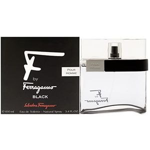 Salvatore Ferragamo F Black Eau de Toilette Spray voor heren, 100 ml