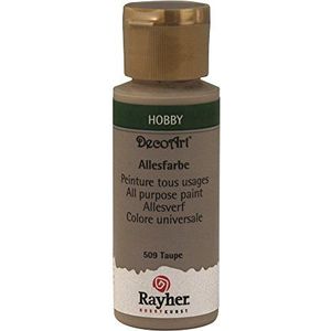 Rayher Multifunctionele kleur, fles met 59 ml, oker, licht, acryl, taupe, 3,4 x 3,4 x 10 cm