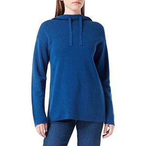 s.Oliver Dames gebreide hoodie met split zoom, blauw 5659, 38, Blauw 5659