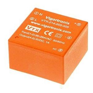 VIGORTRONIX Converter AC-DC miniatuur 5W 90-265V-24V VTX-214-005-024