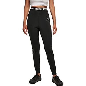 STARTER BLACK LABEL Sportlegging voor dames, met hoge taille, met logo, hoge taille, elastisch logoprint, maten XS tot XL, zwart.