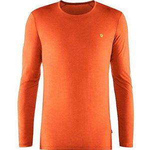 Fjallraven Bergtags, Thinwool LS M, T-shirt voor heren, oranje (hokkaido oranje)