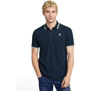 G-Star RAW Slim Fit Polo met Biologisch Katoen Sartho Blue/Milk