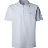 Pepe Jeans Polo Essential Polo Contrast avec logo pour homme, blanc (blanc), L, Blanc (blanc), L