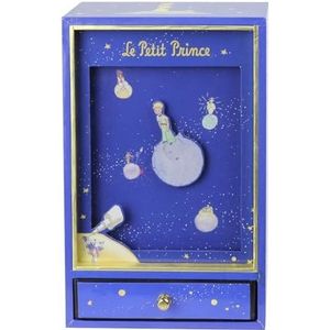 Trousselier - Le Petit Prince Saint Exupéry - Traditionele muziekdoos - Ideaal cadeau voor kinderen - Magneet - Nachtmuziek van Chopin - Kleur: blauw