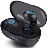 Bluetooth 5.0 hoofdtelefoon, draadloze hoofdtelefoon, draadloze hoofdtelefoon, geïntegreerde microfoon en oplaadcase, 3D HD stereo ruisonderdrukking voor Apple Airpods/Android/iPhone