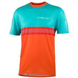 NALINI T-shirt VTT pour homme, orange/bleu, XL