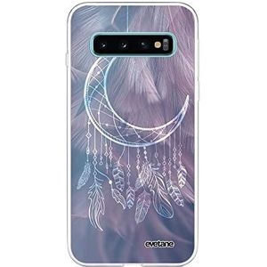 Evetane - Siliconen hoesje compatibel met Samsung Galaxy S10 - Volledige bescherming 360, dun en transparant - Voor- en achterkant hoes - Hoge sterkte - Moon Catcher Dream