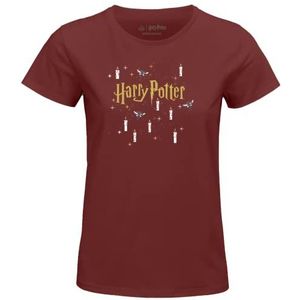 HARRY POTTER T-shirt voor dames, bordeauxrood, XXL, Bourgondië