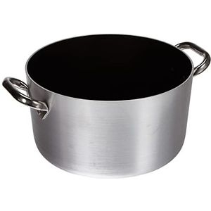 Pentole Agnelli alsa104s28 steelpan, aluminium, 3 mm, platinum-hoog, met 2 handgrepen, 28 cm