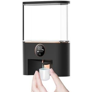 Automatische mondwater dispenser 550 ml, mondwater dispenser met magnetische bekers, mondwater dispenser voor badkamer (B-zwart)