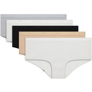 DIM Les EcoDIM Pockets Soft Touch x5 Boxershorts voor dames (5 stuks), zwart/huid/wit/grijs/wit