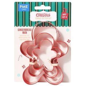 PME CH24CCC108 3-delige peperkoek-uitsteekvorm van staal