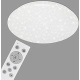 BRILONER - Smart Home platte led-plafondlamp, app- en spraakbediening, RGB + W kleurrijk licht, ledlamp, woonkamerlamp, led-paneel, slaapkamerlamp, 50 x 10,3 cm, wit