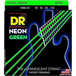DR Strings Hi-Def Neon Green Bass Lite