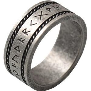 VELESAY Viking Rune Vintage Gothic Viking Ring Nordic Man Viking Ring Rock Biker Punk, Roestvrij staal