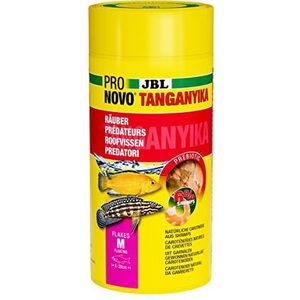 JBL Pronovo Tangyika Flakes Hoofdvoer voor alle cichliden van 8 tot 20 cm, visvoervlokken, maat M, 1000 ml