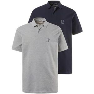 JP 1880 Polohemd heren Polo, Navy, Graumelange, 7XL