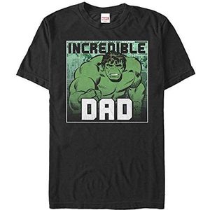 Marvel Avengers Classic Incredible Dad Organic T-shirt, uniseks, korte mouwen, zwart, XXL, SCHWARZ