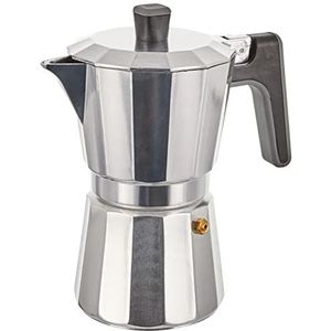 BRA Perfecta - Italiaans koffiezetapparaat met inductie, aluminium, inhoud 6 kopjes, zilverkleurig