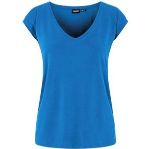 Pieces PCKAMALA TEE NOOS T-shirt voor dames, Frans blauw