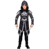 WIDMANN - Kinderkostuum zwarte ridder middeleeuws soldaat ninja krijger
