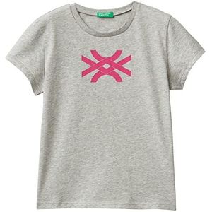 United Colors of Benetton T-shirt 3096c10c8 T-shirt voor meisjes (1 stuk), Grijs Melange Medium 501