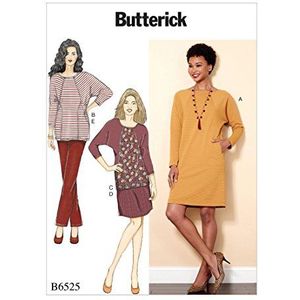 Butterick Patterns 6525 Y patroon voor dames, jurk, tuniek, rok en broek, meerkleurig, 17 x 0,5 x 22 cm