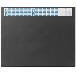 Durable 720407 bureau-onderlegger met doorzichtig bord, 650 x 520 mm, donkerblauw