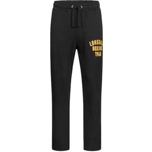 Lonsdale METHILHILL heren joggingbroek regular fit, Zwart/Geel, M