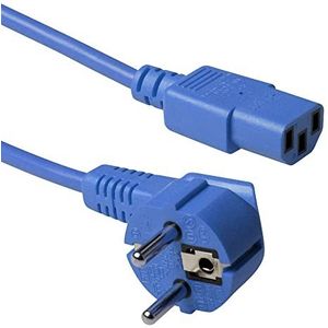 ACT Advanced Cable Technology CEE7/7 hoekstopcontact Schuko naar C13, 1,80 m, blauw