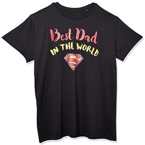 Superman T-shirt, heren, zwart, XXL, zwart.
