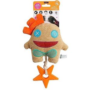 Wouapy Dingos Joe Knuffeldier om te kauwen met pieper - Stoffen speelgoed met kalfkram - origineel en praktisch speelgoed - pluche dier Joe