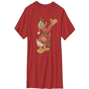 Disney Donald Duck Christmas Caroling Portrait Boys T-shirt, rood, XS, Rood