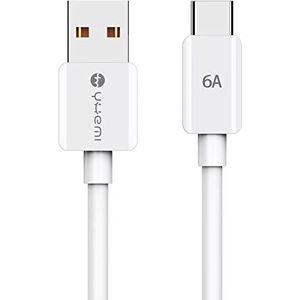 YHEMI USB type C 6A kabel, 5,9 m USB naar USB C, snellaadkabel, USB type C, datakabel, compatibel met Samsung Galaxy S21/S10/S9/S8/A51/iPad Pro 2021/Huawei/Sony en meer