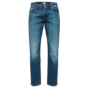 SELECTED HOMME Slh196-straightscott 31601 M.blue W Noos jeansbroek voor heren, Medium blauwe denim