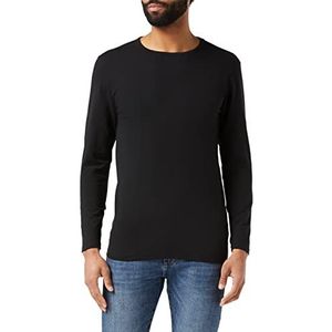 Urban Classics Fitted Stretch L/S T-shirt, lange mouwen, voor heren, zwart (00007)
