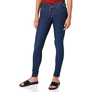 Replay Luz Skinny Jeans voor dames, Blauw (Donkerblauw 7)