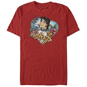 Disney The Little Mermaid-Eric Inked Organic, T-shirt met korte mouwen, rood, XL, ROT