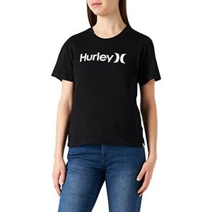 Hurley W O&o Core T-shirt voor dames, zwart.