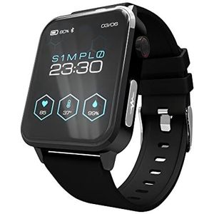 SIMPLO Smartwatch voor dames en heren, gezondheids- en fitnessbewaking, draagbaar ECG gecombineerd met PPG, Saturimeter, SIMPLO premium zonder kosten voor een jaar, gezondheidsbewaking door een arts
