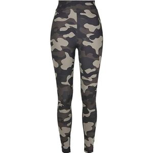 Urban Classics Camo Tech Classic Dameslegging, hoge taille, klassiek model, Donkere Camo