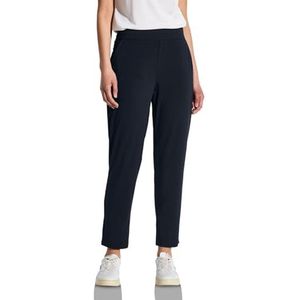 Street One A379033 Jersey broek voor dames, losse pasvorm, Donkerblauw